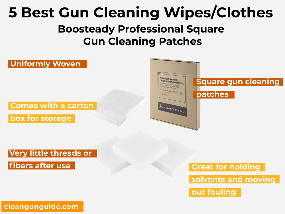 Boosteady Professional Square Gun Cleaning Patches Gun Cleaning Wipes/Clothes – Review, Pros and Cons