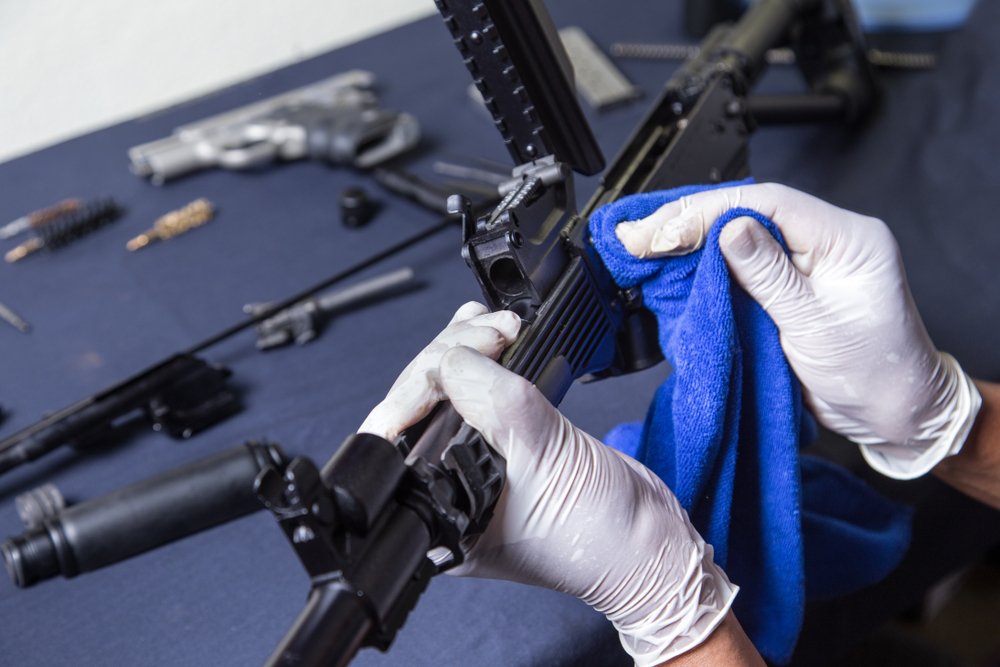 safety rules should be observed when cleaning a rifle
