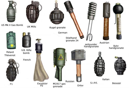Class 4 Weapons grenades